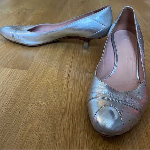 Giuseppe Zanotti Silver Kitten Heels 40.5 - Picture 4 of 10